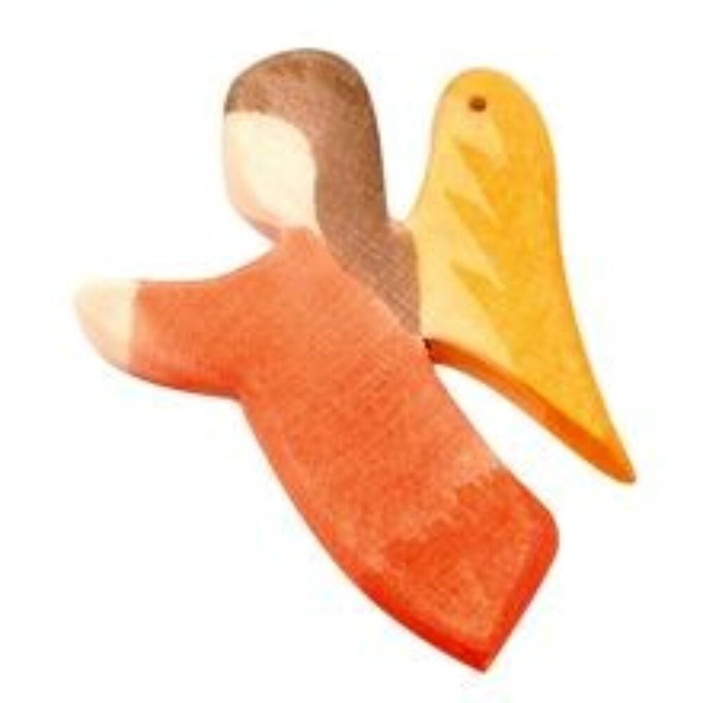 NWT Ostheimer Wooden Toys Orange Angel Ornament